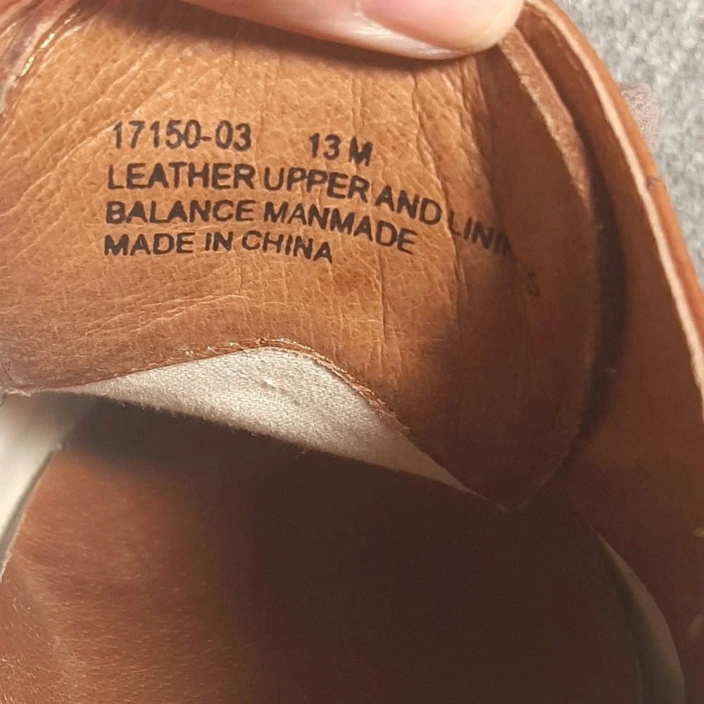 Florsheim Derby Comfortech 17150-03 13 M Cognac Brown Mens Leather Dress Shoes